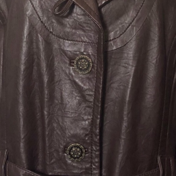 Butter Soft Brown Leather Vintage Danier Jacket Size Large - Picture 3 of 4